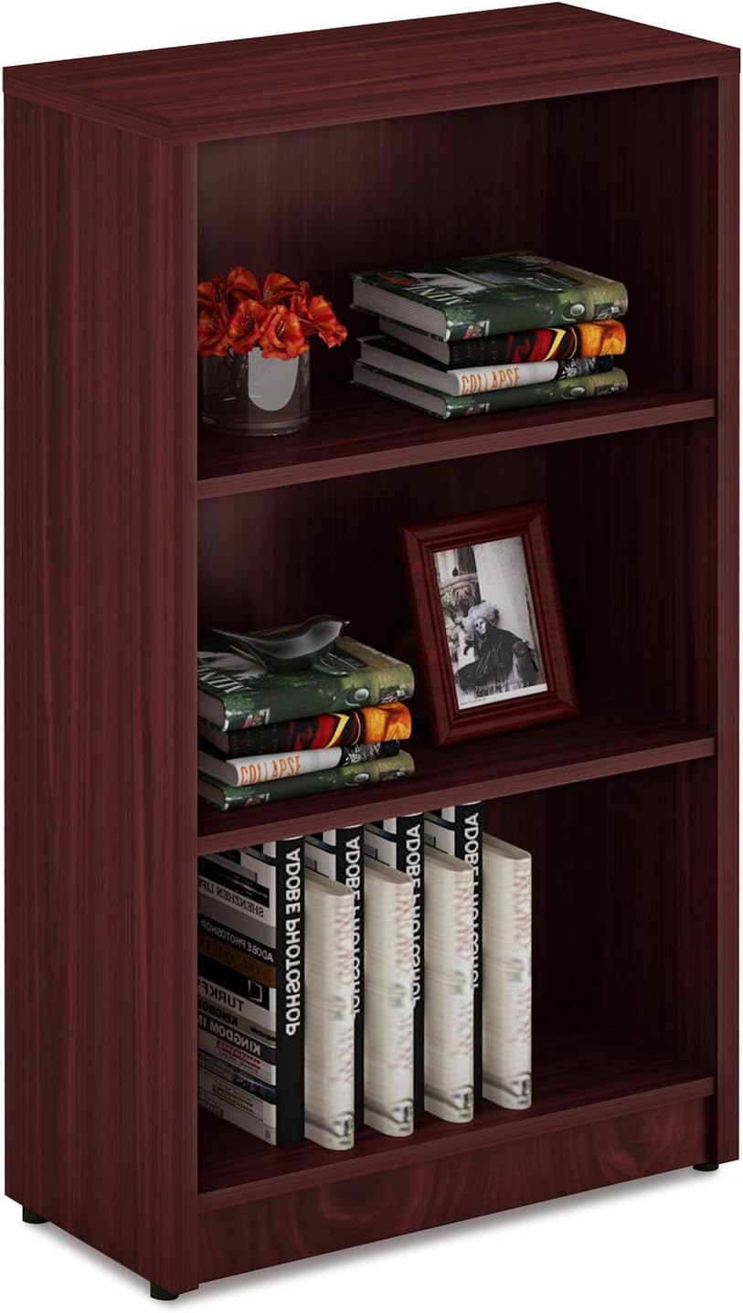 Cherry Wood 3 Shelf Bookcase Z9255