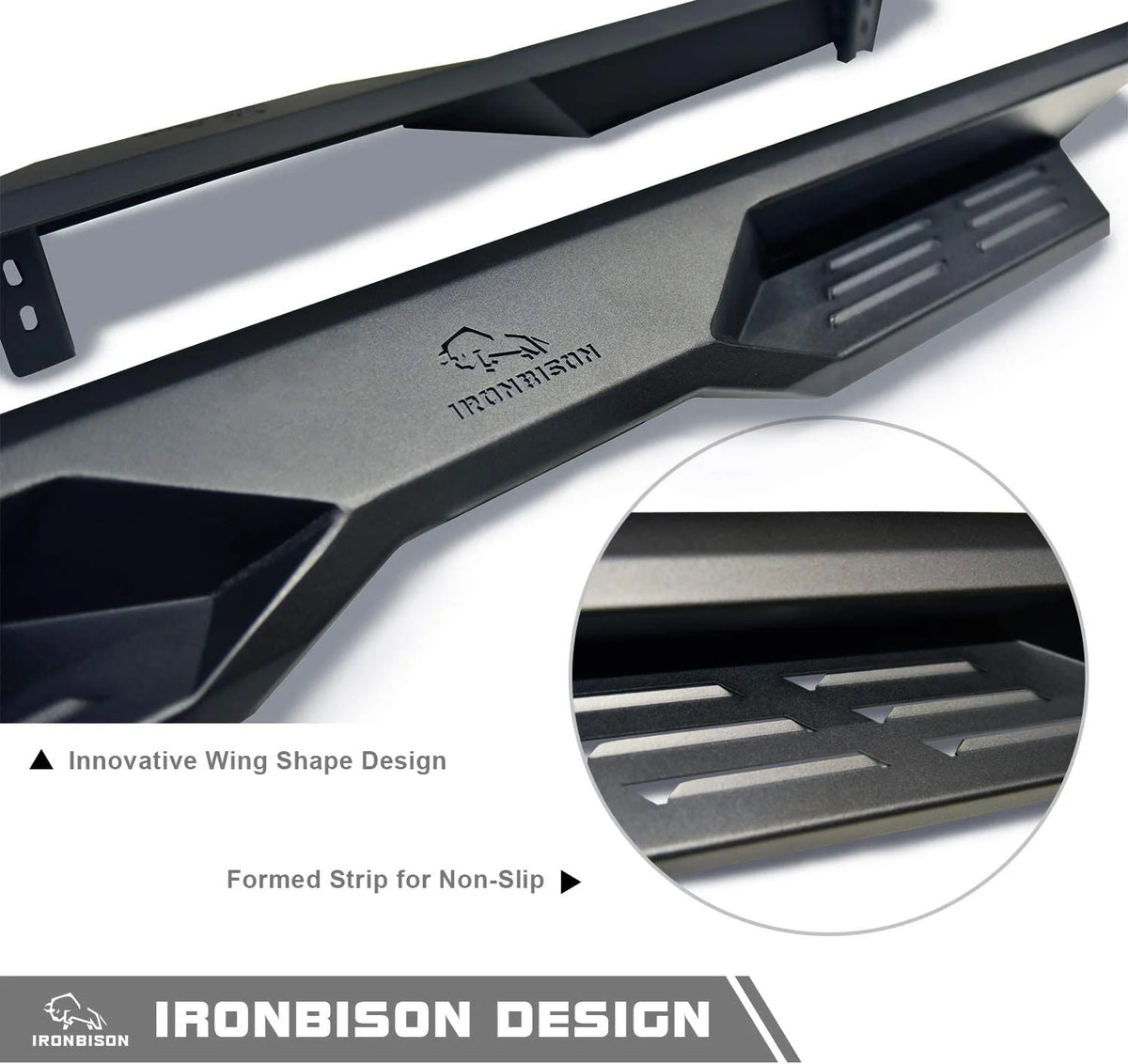 Black 5” Drop Side Steps Nerf Bars Running Boards Y885333