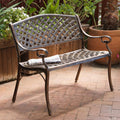 Antique Copper Cast Aluminum Bench H276