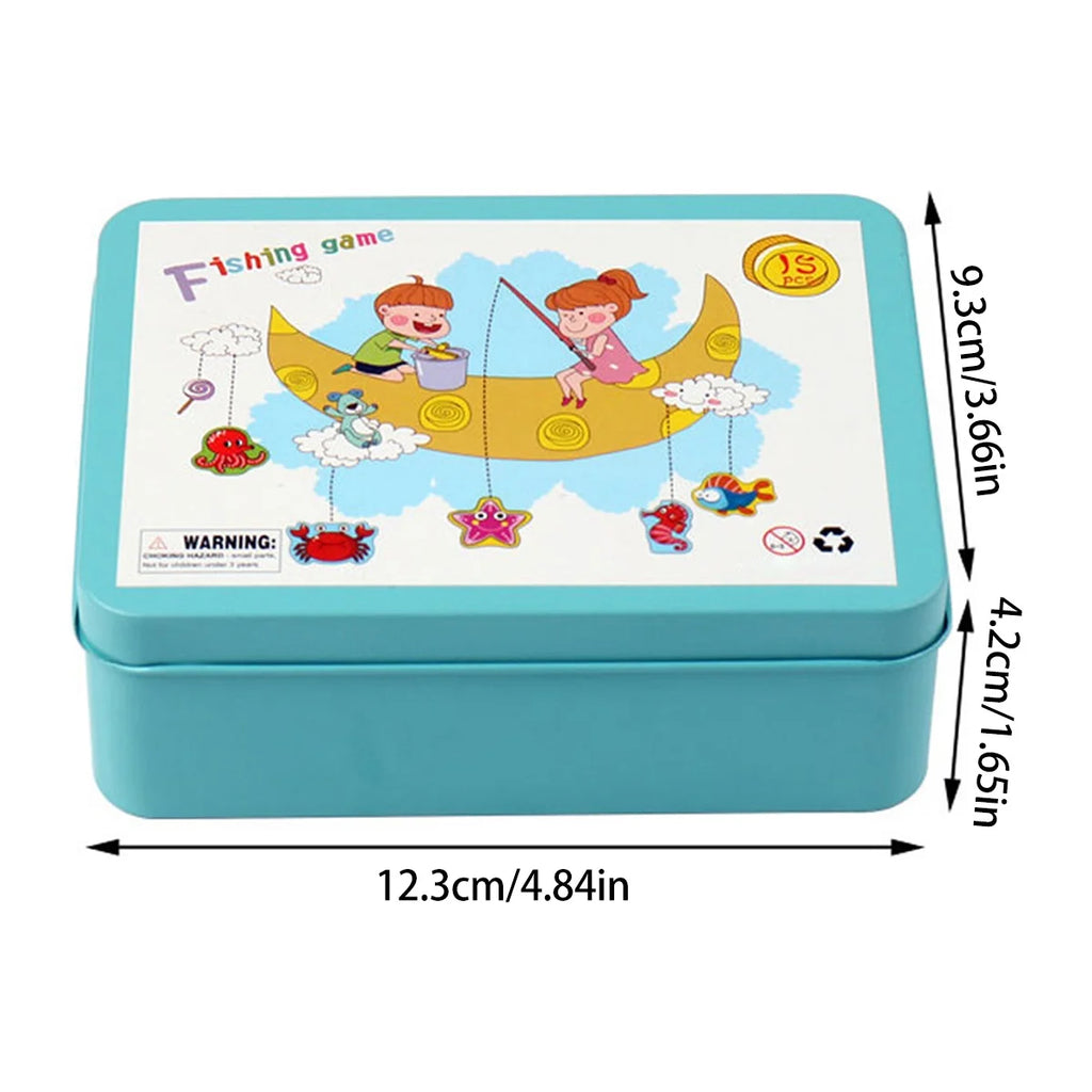 Magnetic Wooden Fishing Toy with Iron Box F90036