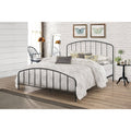 Black Metal Bed with Arched Spindle Design Queen P913