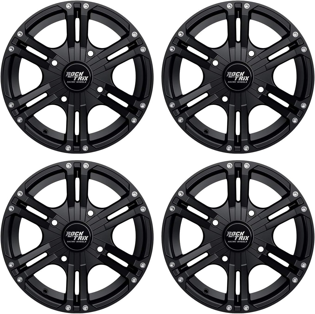 Matte Black 14x7 ATV Wheels Rims Set of 4 Y4582