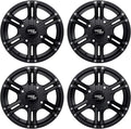 Matte Black 14x7 ATV Wheels Rims Set of 4 Y4582