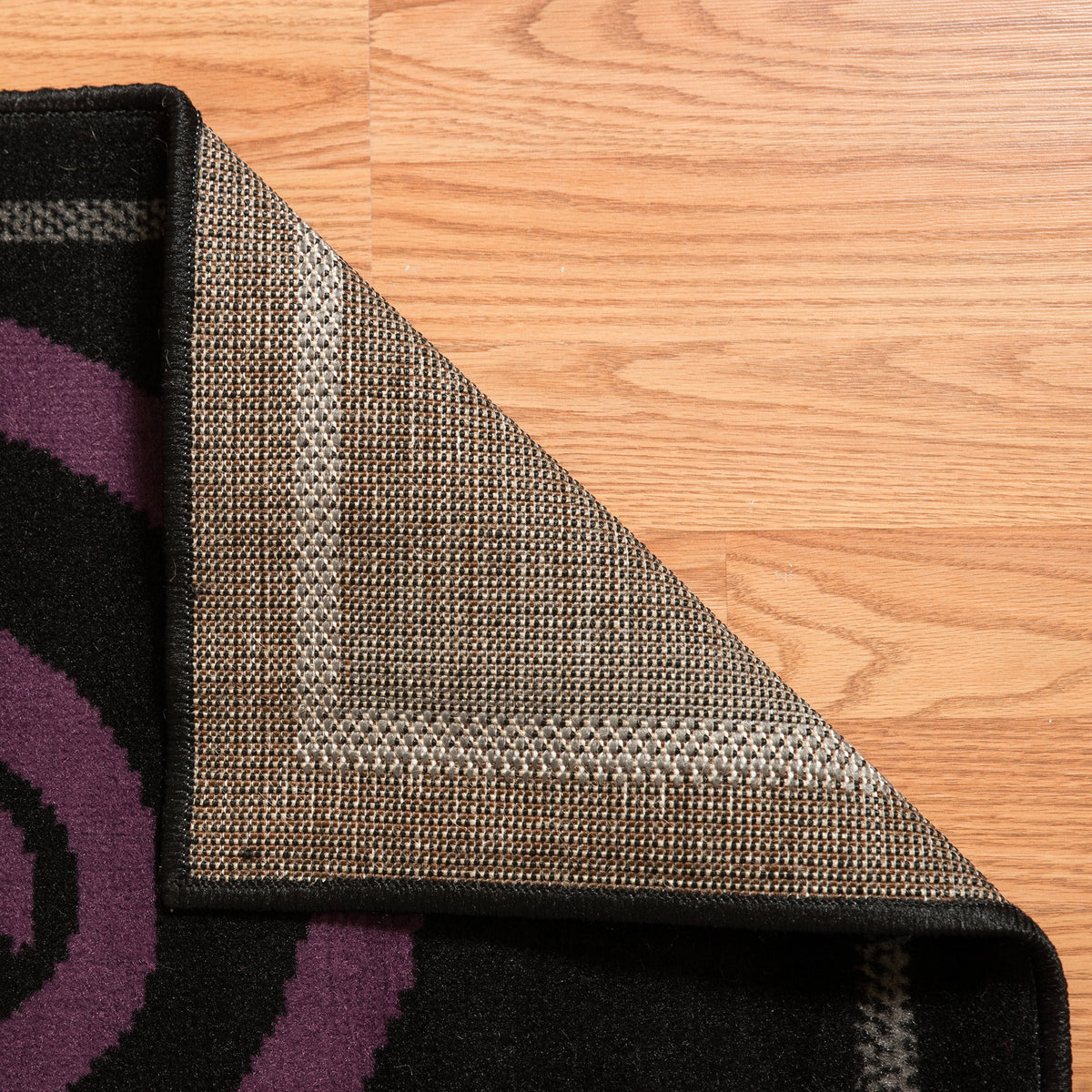 Geometric Pattern Black Area Rug R226065
