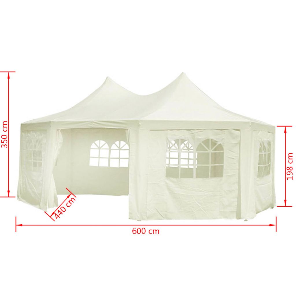 Octagonal Party Tent Cream White 20' x 15' x 12' C910