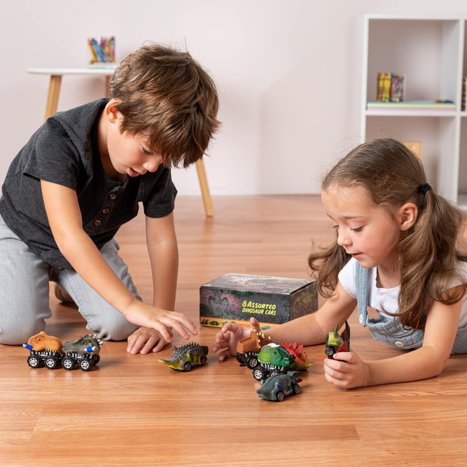 Dinosaur Pull Back Toy Cars Vehicle Playsets A9806