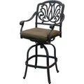 Bronze Cast Aluminum Swivel Patio Bar Stool O7476