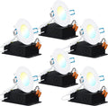6 Pack 6 Inch Ultra Thin LED Recessed Ceiling Lights, 3000K Warm White, Dimmable 14W, 850 LM G341