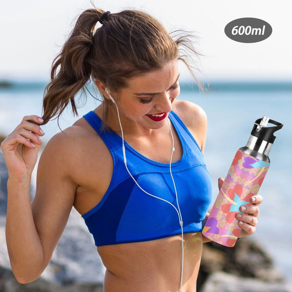 Stainless Steel Insulated Water Bottle with Straw Lid E13409