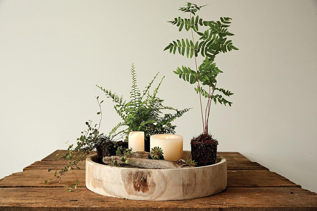 Hand Carved Paulownia Wood Tray Y724