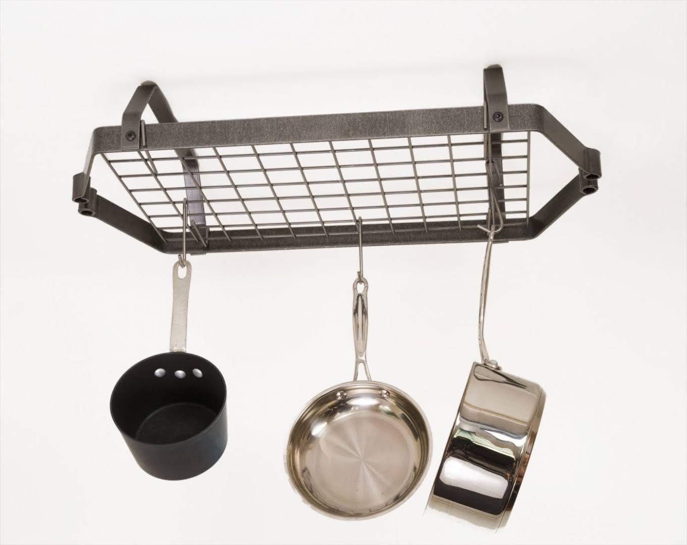 Hammered Steel Rectangle Pot Rack U943
