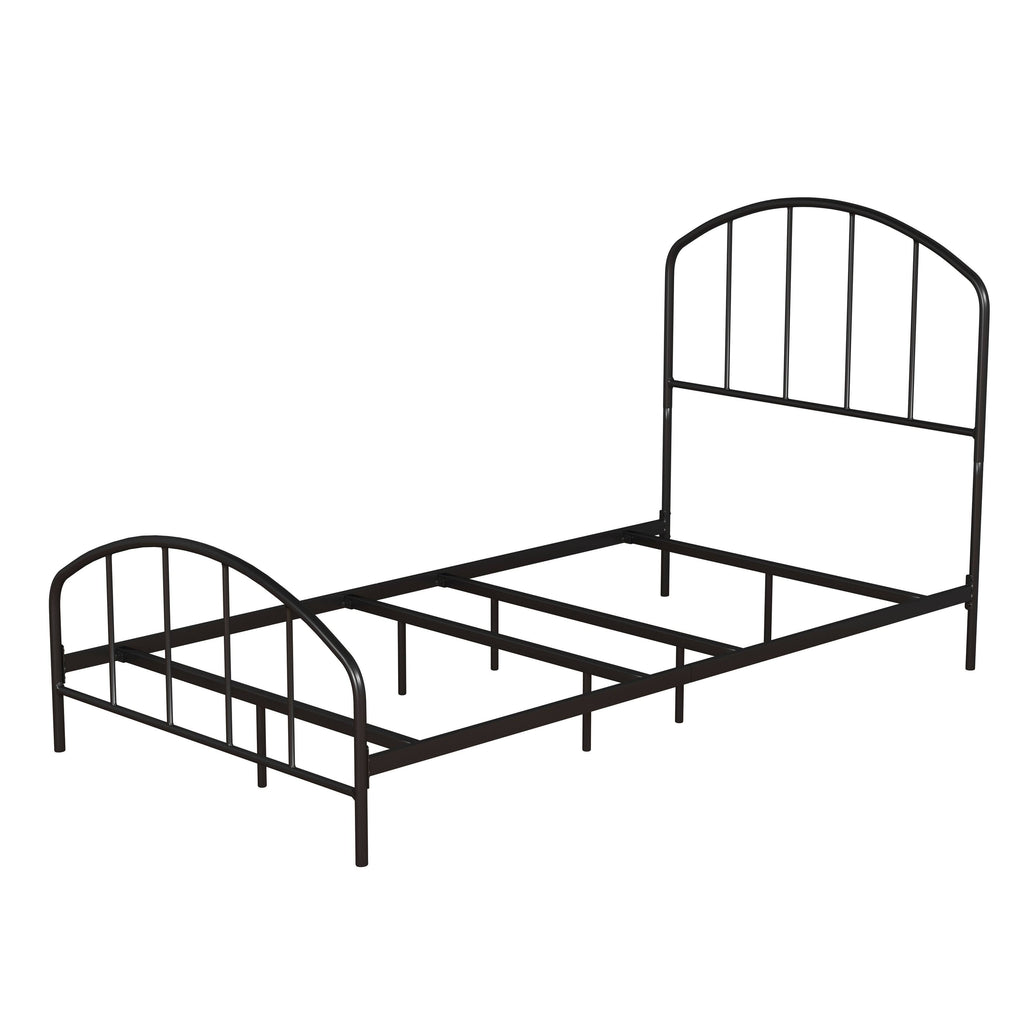 Black Metal Bed with Arched Spindle Design Queen P913