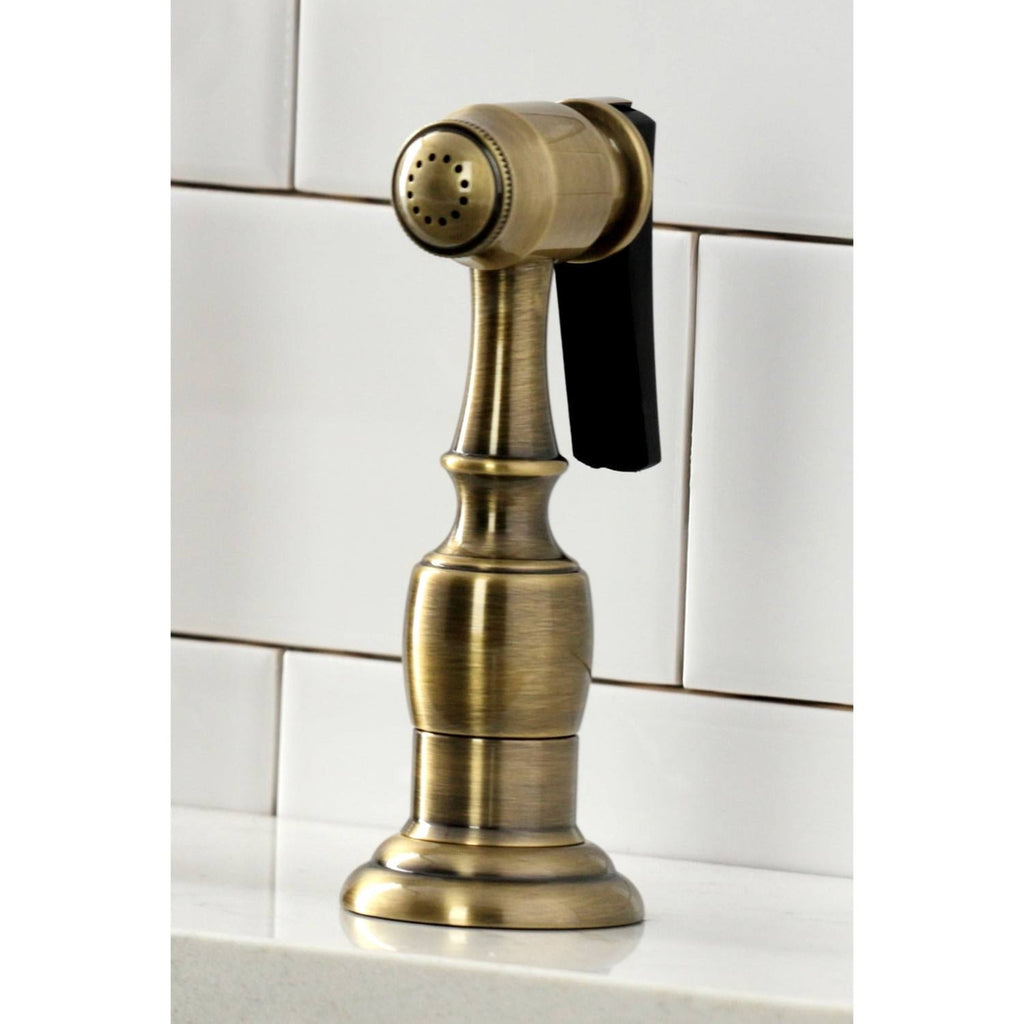 Antique Brass Kitchen Faucet with Brass Sprayer S1561