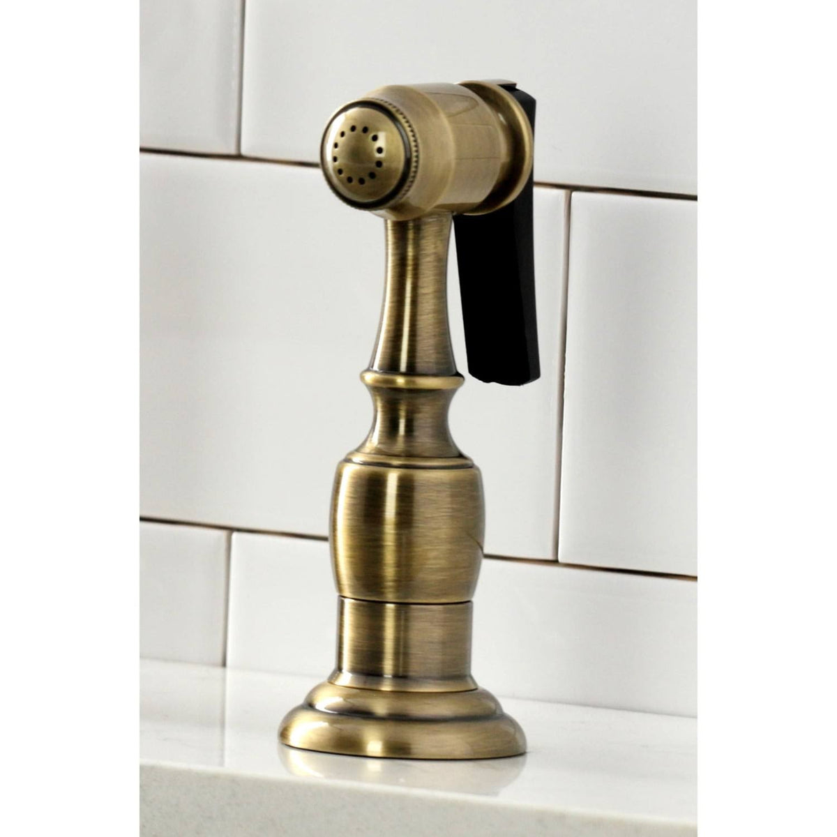 Antique Brass Kitchen Faucet with Brass Sprayer S1561