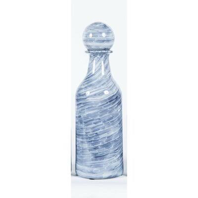 Blue/White Glass Decorative Bottle B4628
