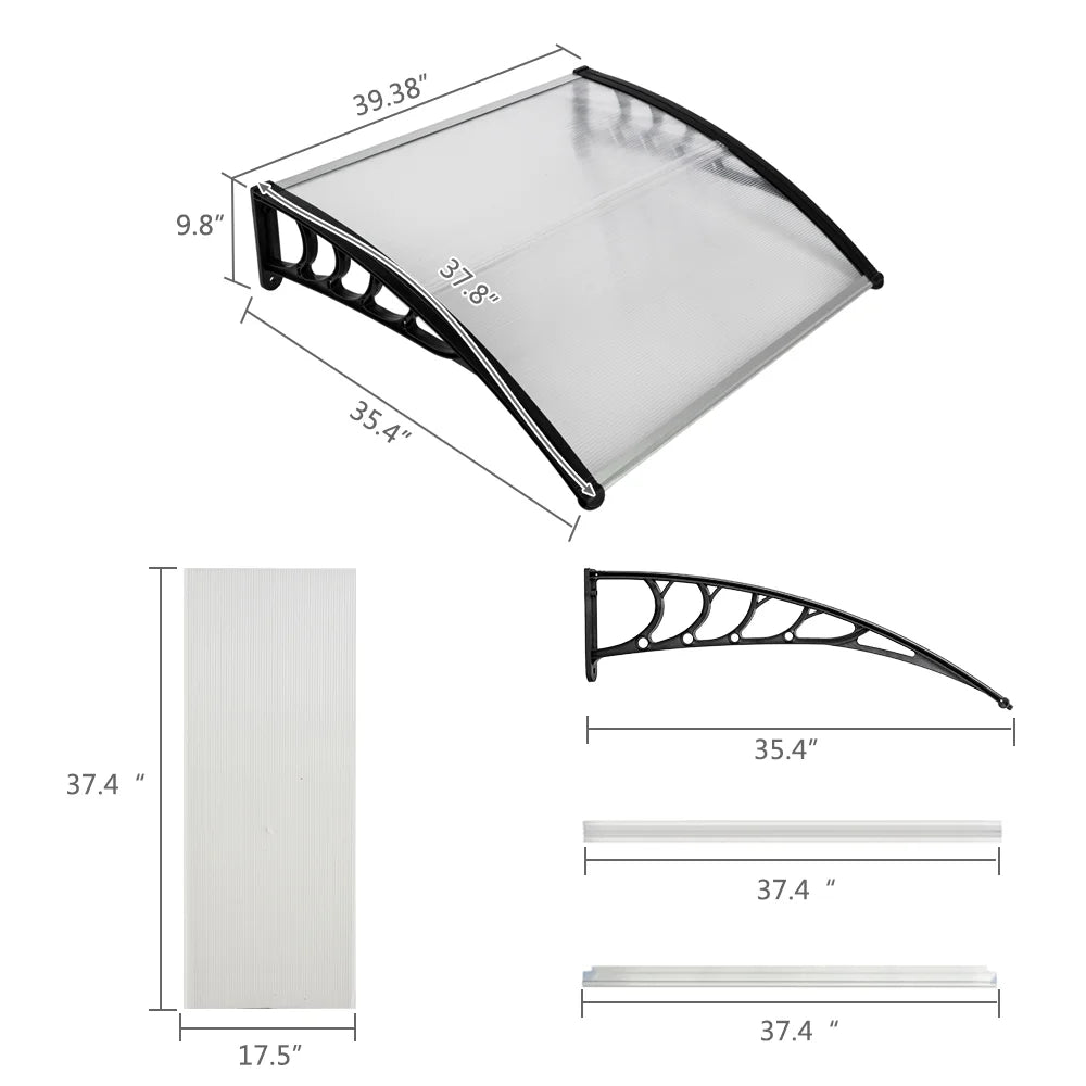 39" x 35.4" Window Door Awning Cover H915892