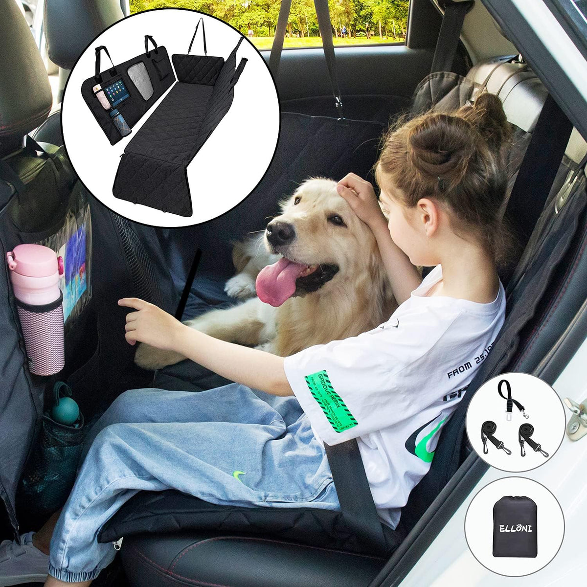 Waterproof Dog Seat Cover for Car Back Seat, Pack of 2 E68839
