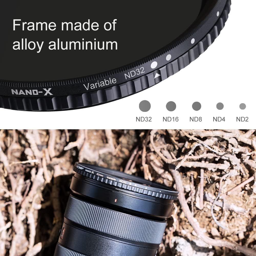 67mm Variable ND Filter ND2-ND32 Camera Lens Filter with Multi-Layer Coatings Pack of 2 Q3544