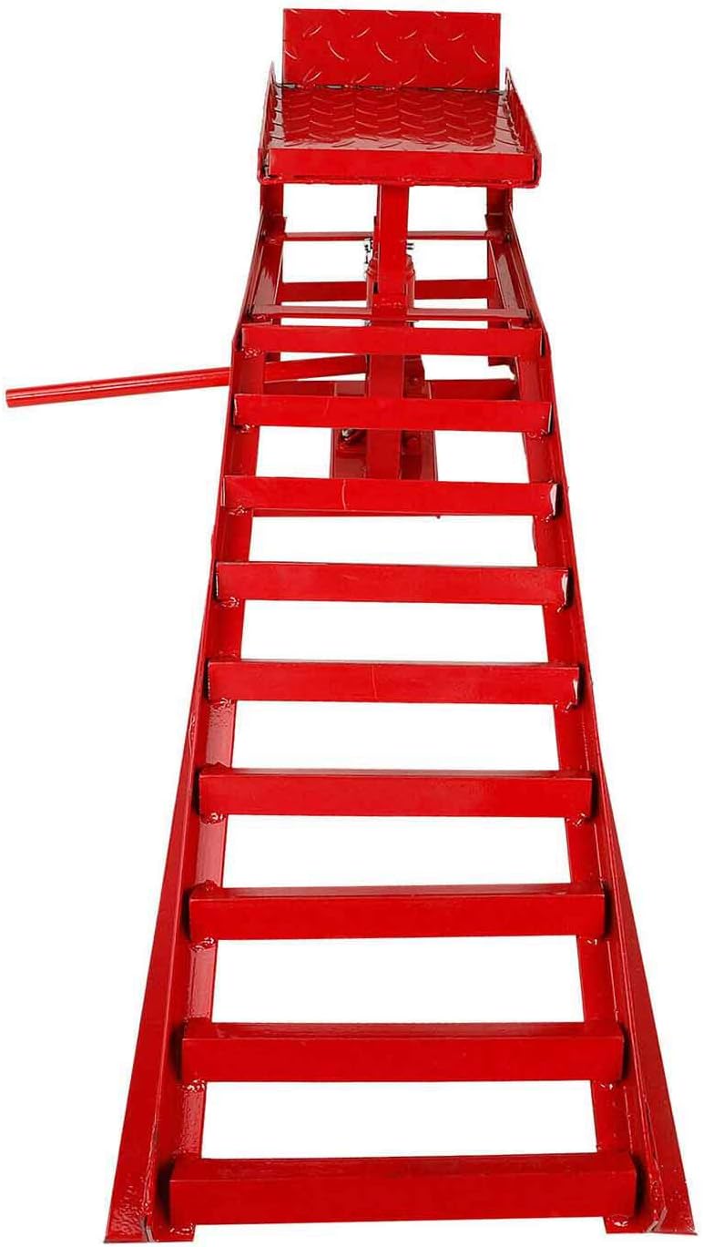 Red Hydraulic Car Lift Ramps M11452