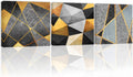 Black Gold Gray Abstract Canvas Wall Art D9447