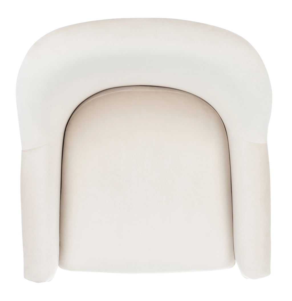 Ivory Velvet Upholstered Arm Chairs Q755914