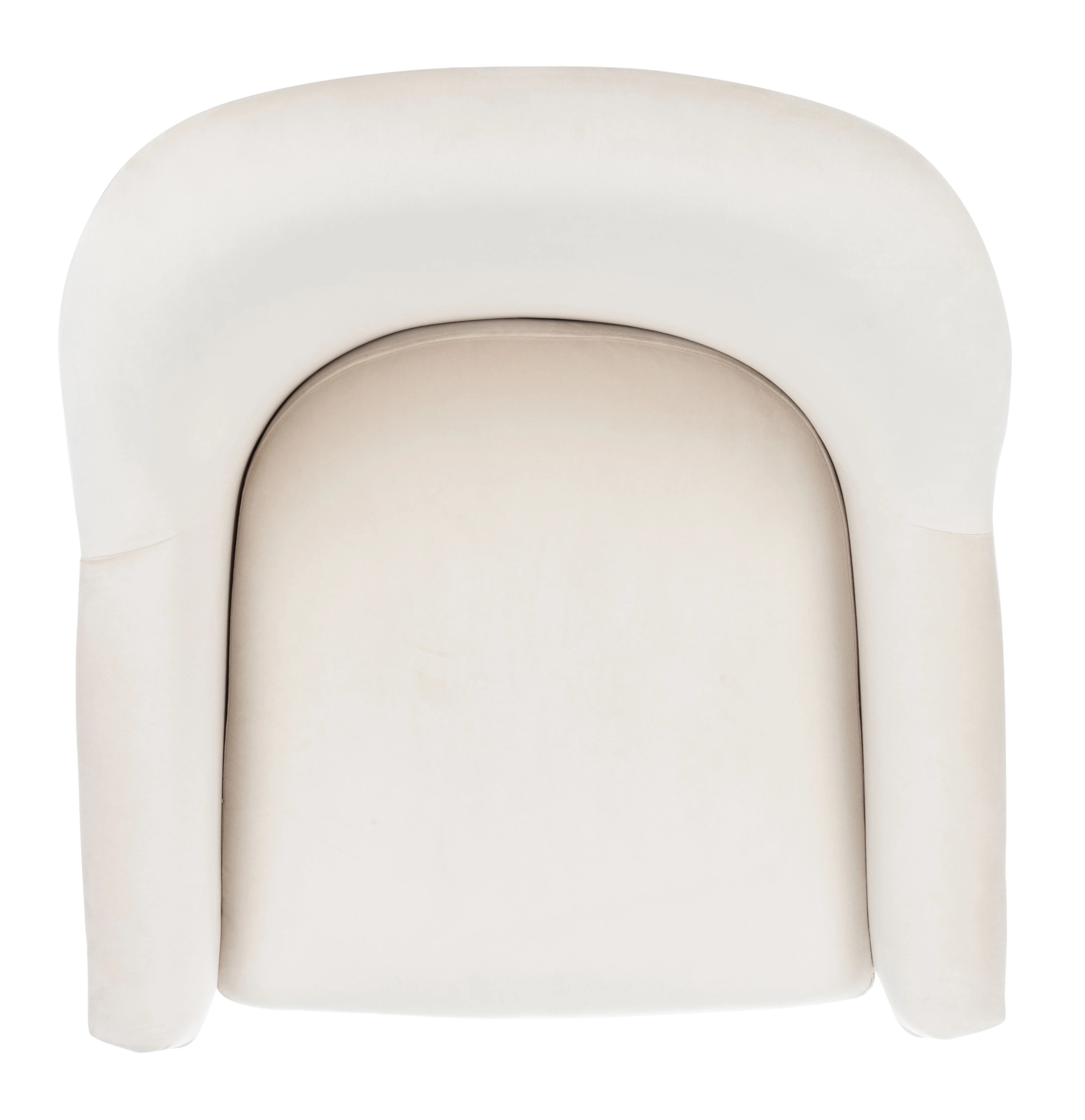 Ivory Velvet Upholstered Arm Chairs Q755914