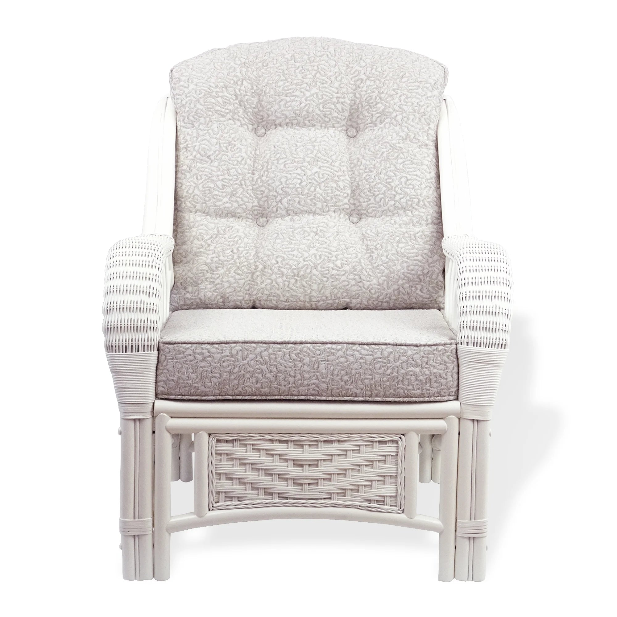 White Armchair with Ottoman O153418