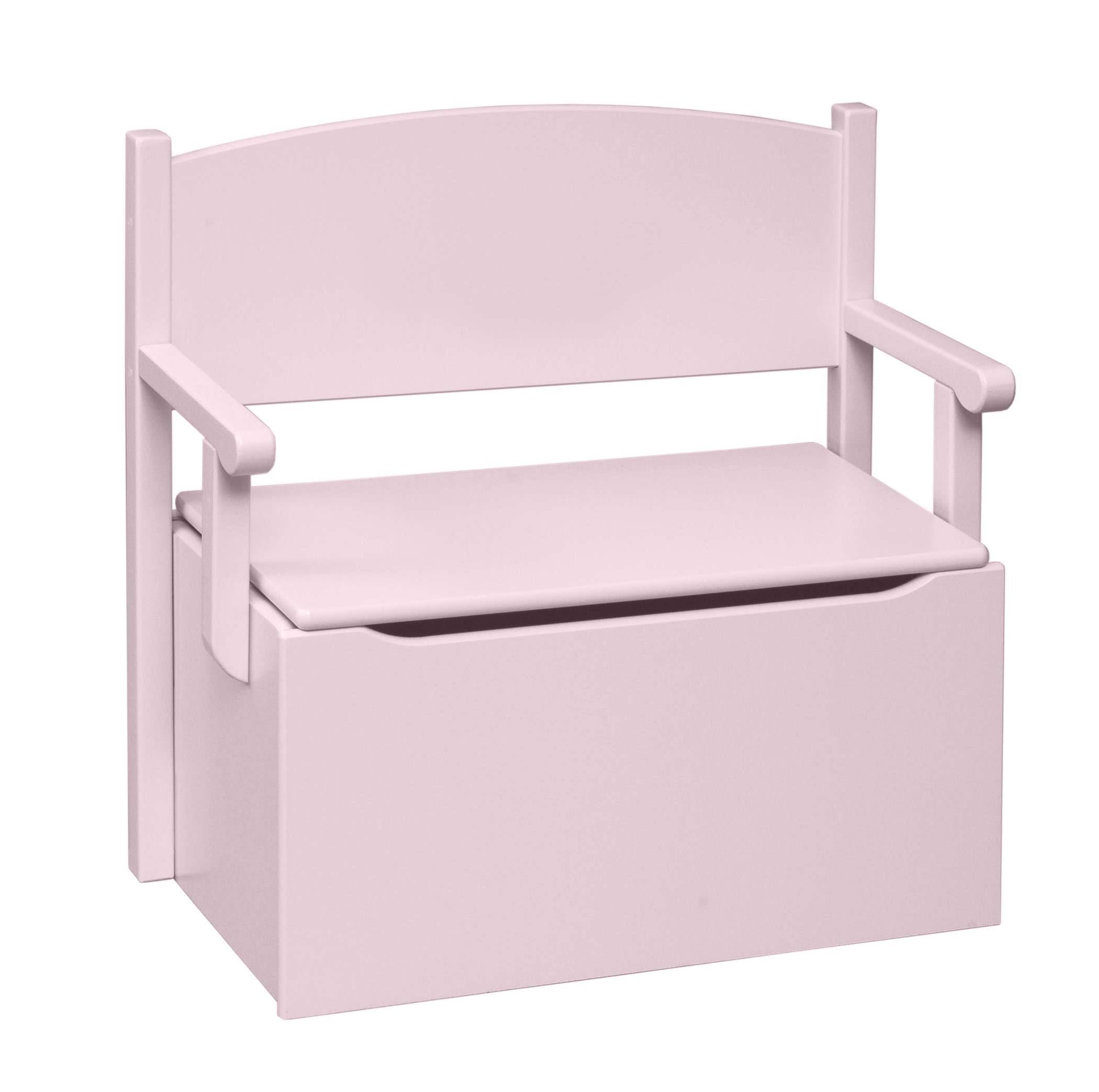 Soft Pink Toy Box Bench Y360870