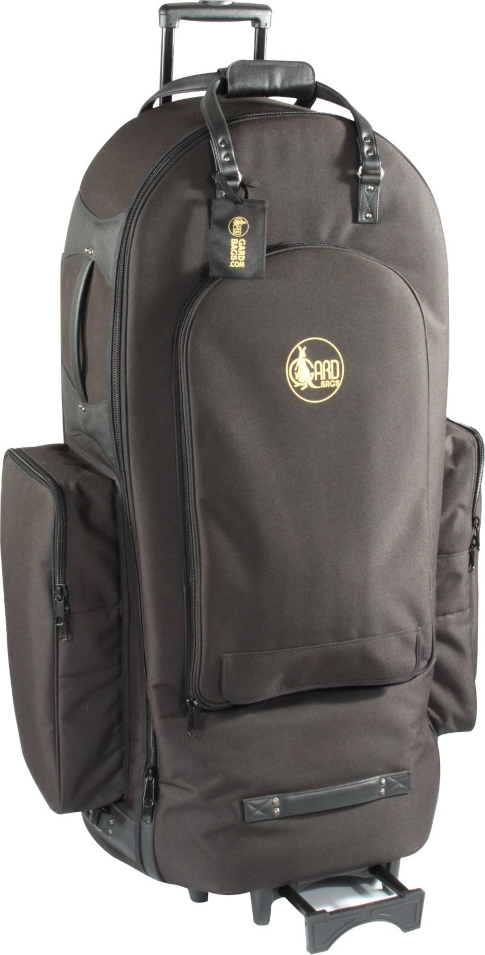 Black Synthetic Tuba Wheelie Bag with Leather Trim V4108