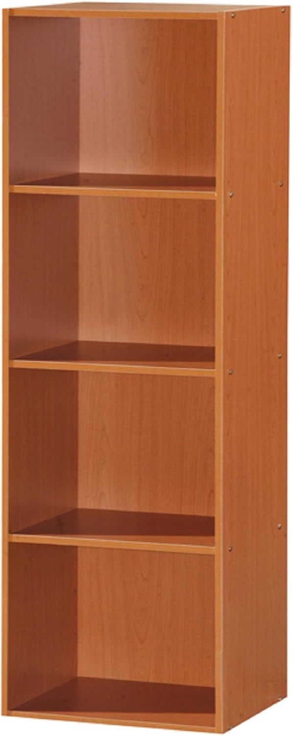 4 Shelf Bookcase, Mahogany Pack of 2 O942