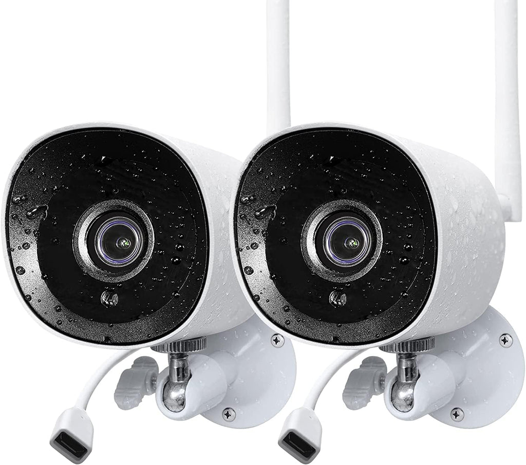 2 Pack 2MP Wireless IP Camera with Night Vision, Motion Detection, IP66 Waterproof F44648