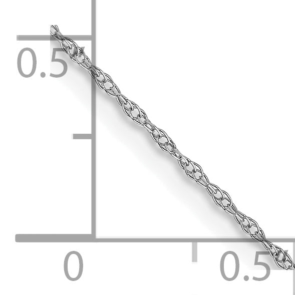 14K White Gold Cable Chain Necklace 24 Inches O710