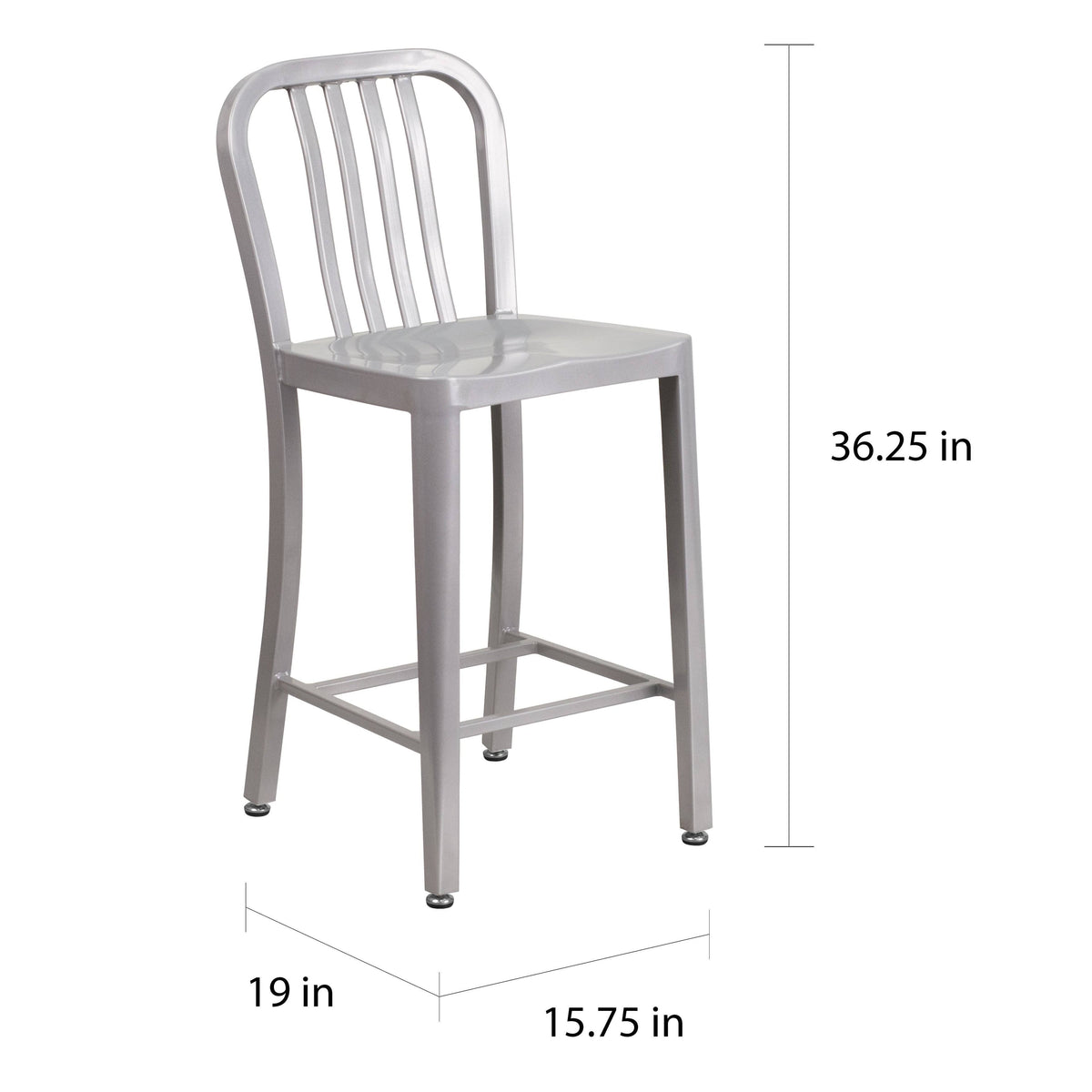 Red Metal Counterstool L58306