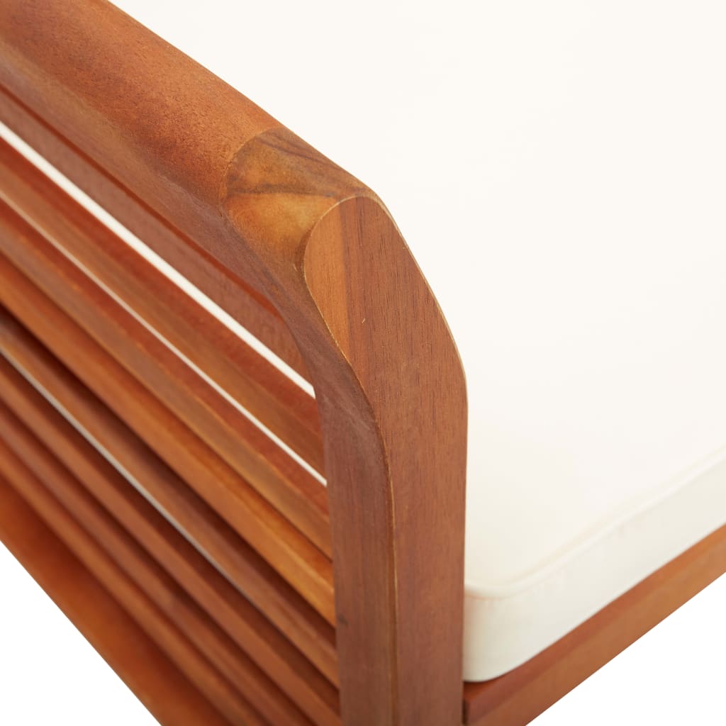 2-Seater Patio Bench with Cushion Solid Acacia Wood U917121