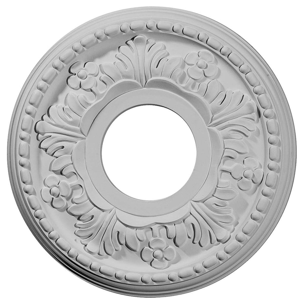 11 7/8 inchod x 3 5/8 inchid x 7/8 inchp Hand-Painted Ceiling Medallion D42105