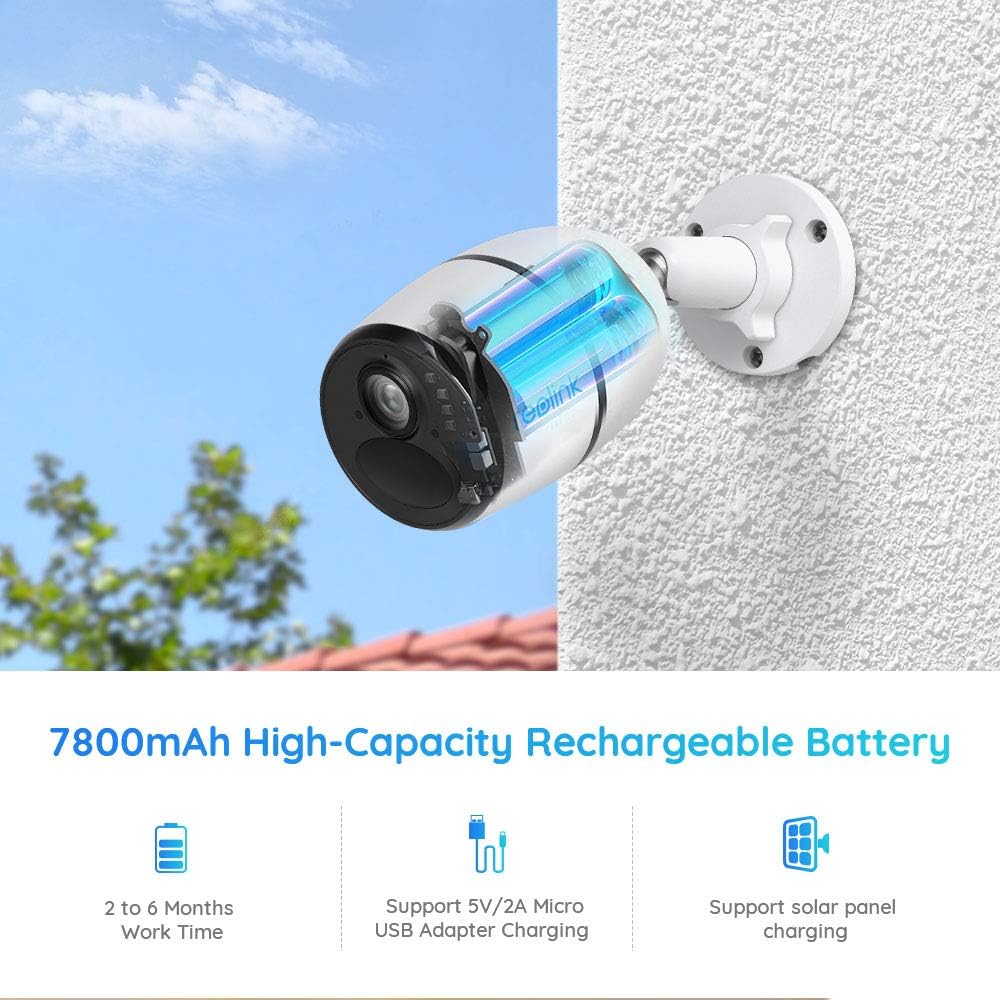 Outdoor Solar-Powered Cellular Security Camera System, 1080p Night Vision, PIR Motion Sensor W202