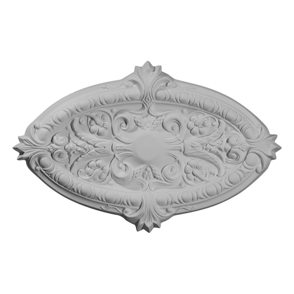 Hand-Painted Warm Silver Ceiling Medallion E326396