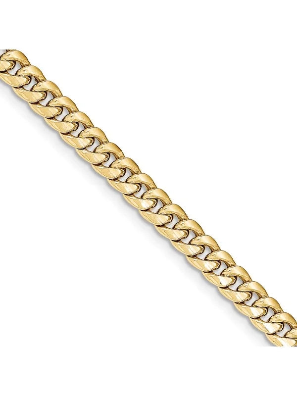 14k Yellow Gold Cuban Link Chain Necklace D9940