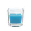 96 Pcs Turquoise Square Glass Votive Candles B373330