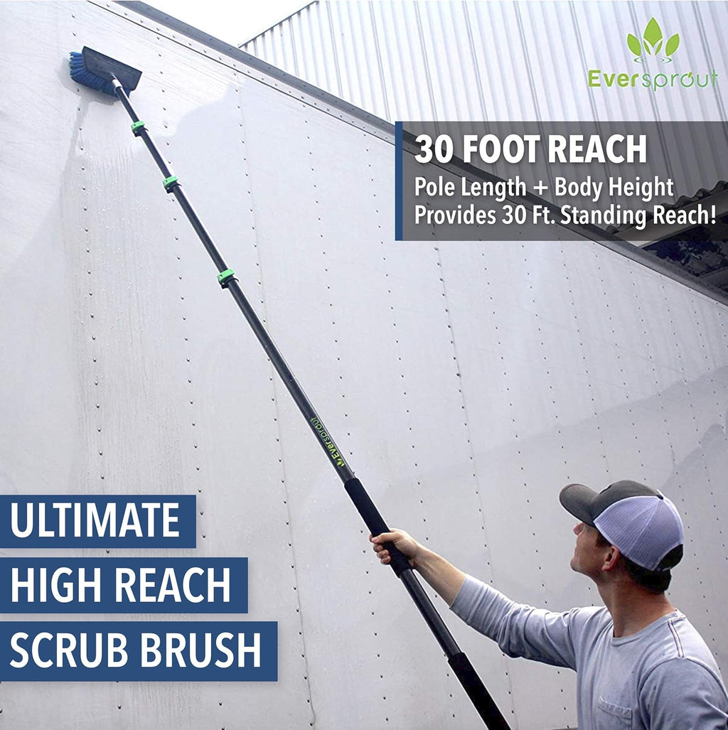 7-to-24 Foot Scrub Brush with Rubber Bumper W9563