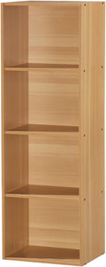 4 Shelf Bookcase, Mahogany Pack of 2 O942