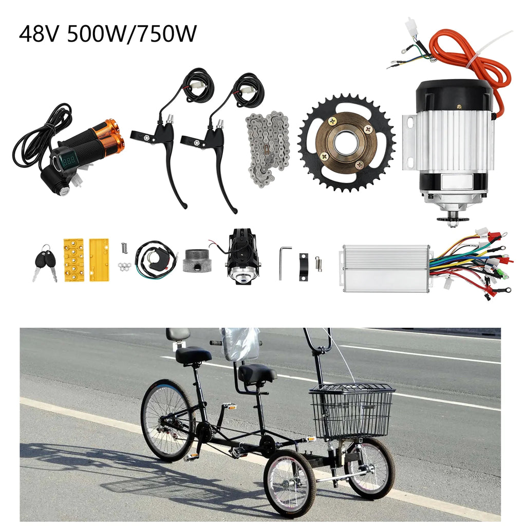 48V Electric Brushless Geared Motor Kit for Bicycle Conversion Kit E35134