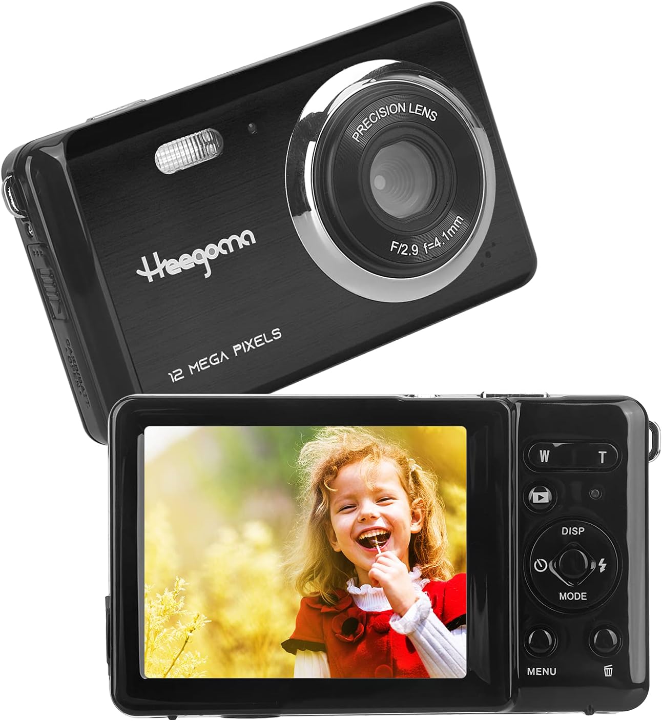 Kids Digital Camera with 2.8 Inch TFT LCD Screen 8X Digital Zoom Rechargeable Compact Camera, Pack of 2 U71379