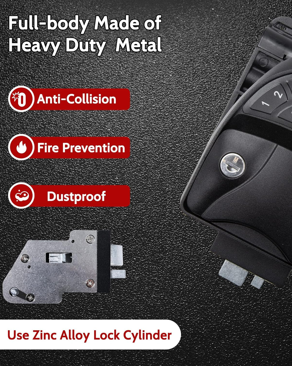 Keyless Entry RV Door Lock with Remote Key Fobs and Backlit Keypad N488801