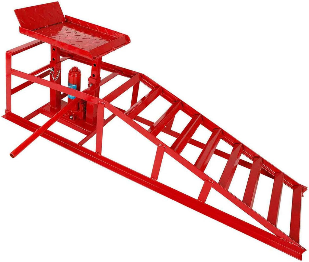 Red Hydraulic Car Lift Ramps M11452