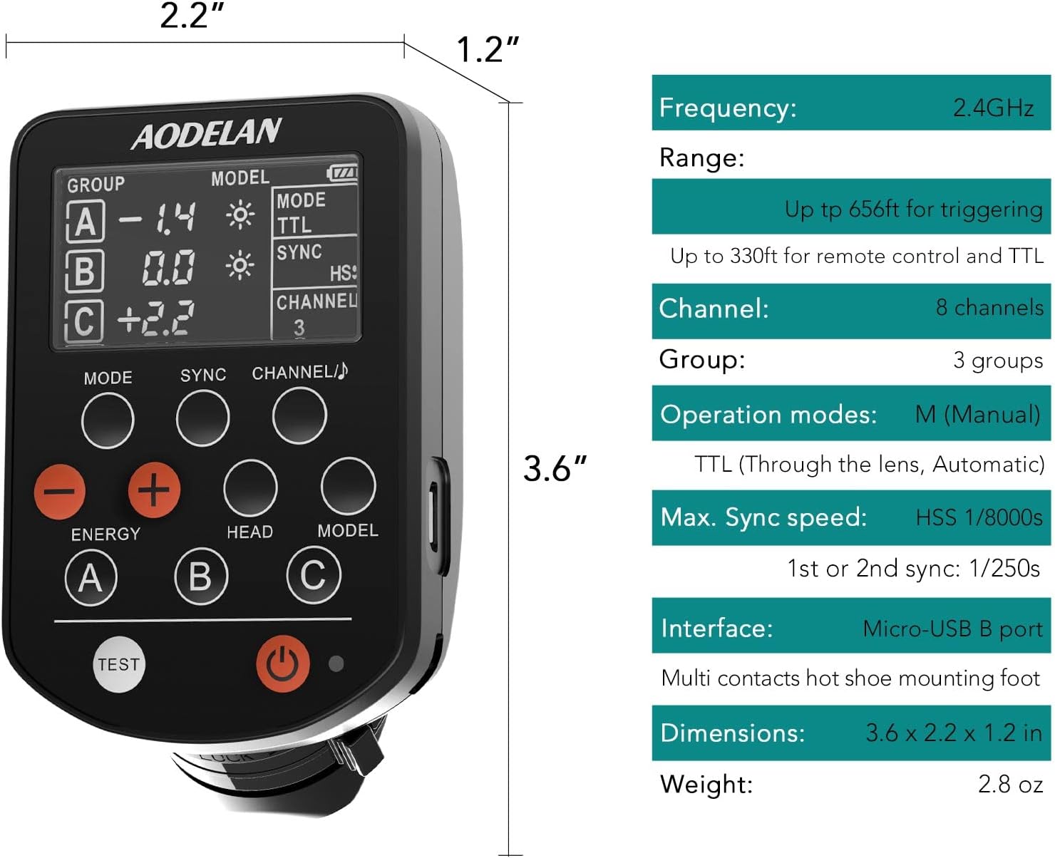 TTL Flash Trigger for Fujifilm Cameras U2208