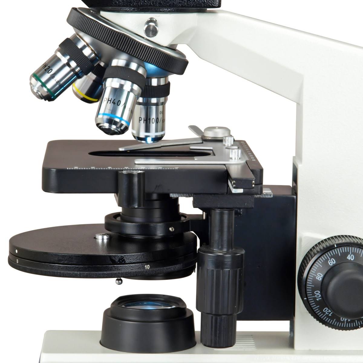40X-2500X LED Trinocular Compound Microscope with Phase Contrast Kit W9454