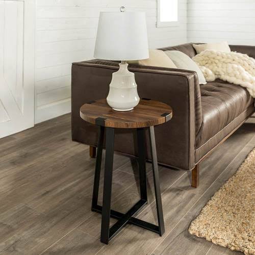 Urban Industrial Side Table Dark Walnut R9115