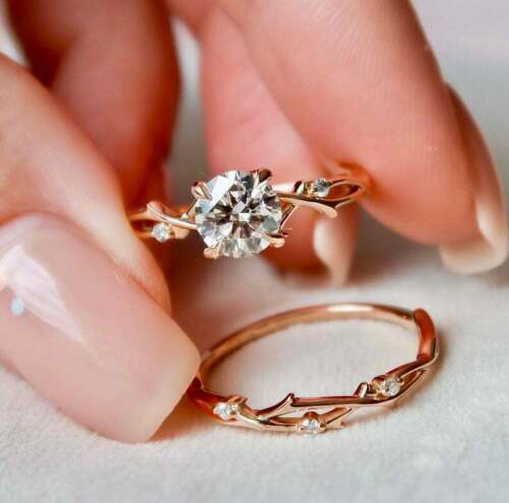 14K Rose Gold Engagement Ring N569