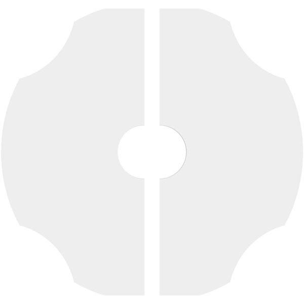 38 inchod x 7 inchid x 13 1/4 inchc x 1 inchp PVC Contemporary Ceiling Medallion, Two Piece F3451